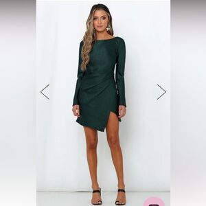 NWT*** HELLO MOLLY EXPRESSED PERMISSION DRESS FOREST GREEN